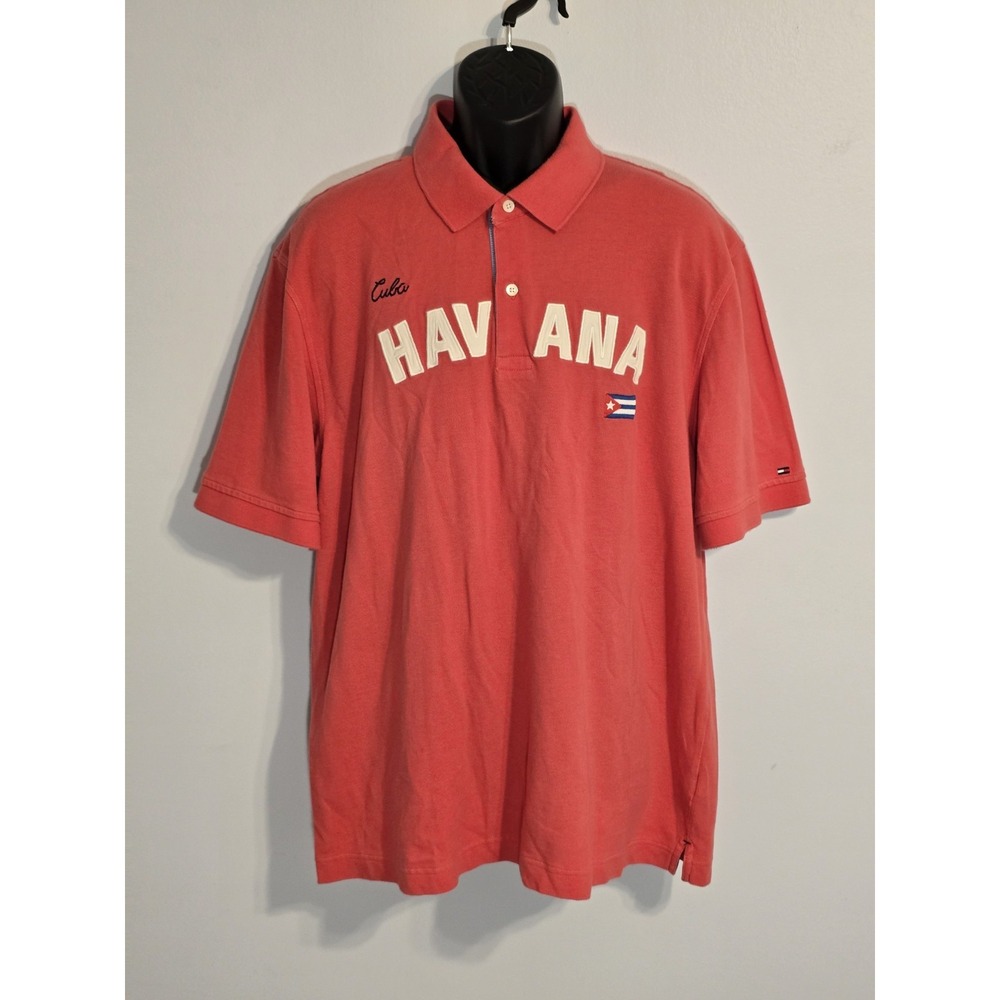 Tommy Hilfiger Men's Trim Fit Red Polo "Havana" Size XXL